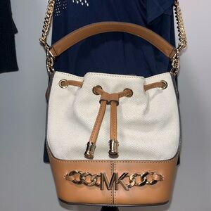 Michael Kors Devon Small Canvas Bucket Bag
